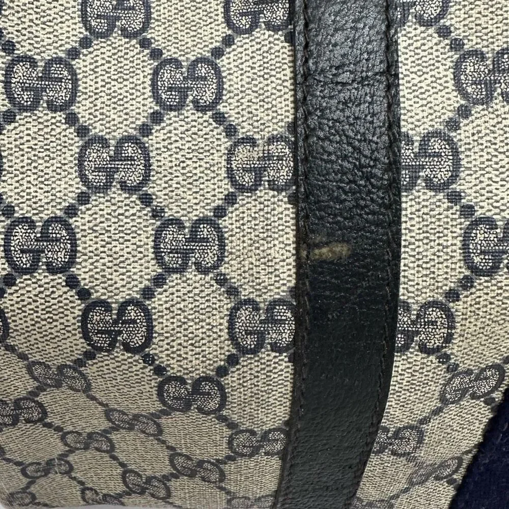 Vintage Gucci Sherry Line Navy Blue Boston Bag - Picture 8 of 16